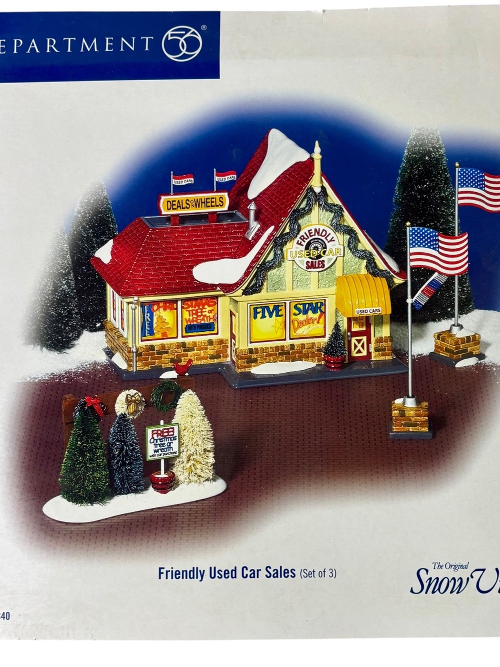 Department 56: Friendly Used Car Sales: Snow Village Series #55340
